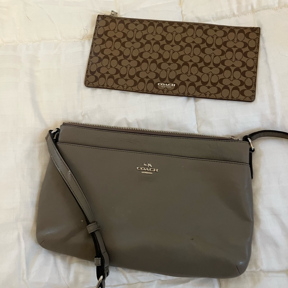leather with insert crossbody bag
